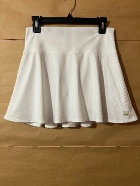 Vuori | Baseline Gingham Skirt Skort High Rise Mini Tennis White Size M *FLAW*